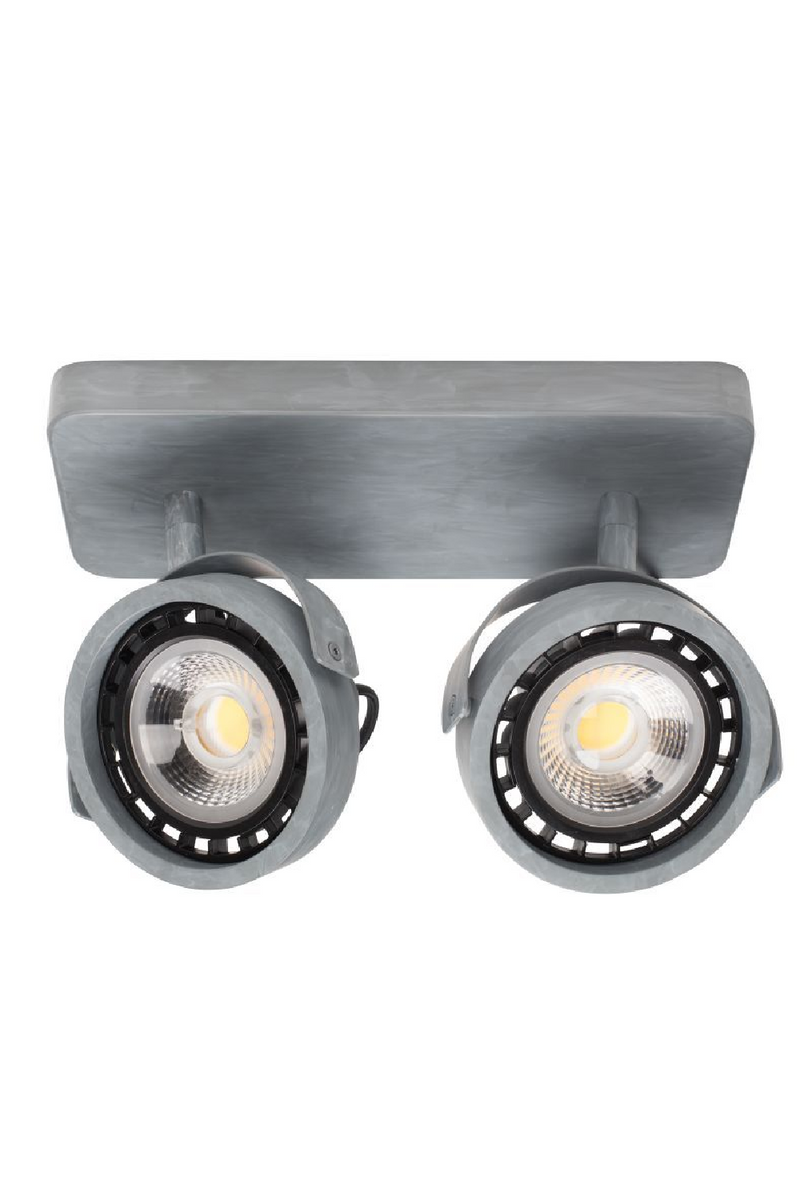 Galvanized 2-Spotlight Ceiling Lamp | Zuiver Dice | DutchFurniture.com