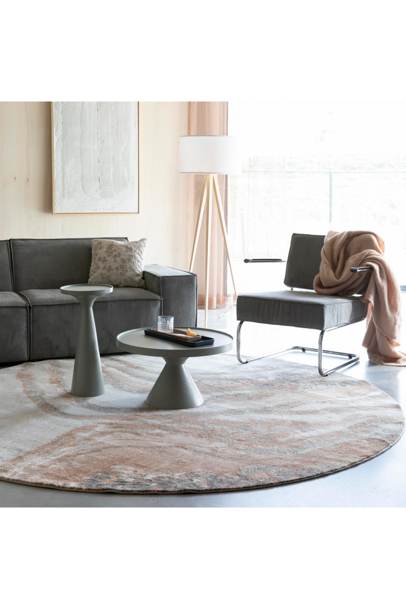 Round Gray Contemporary Carpet | Zuiver Solar | Oroatrade.com