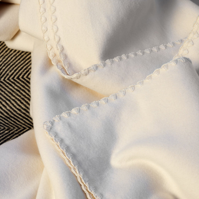 Brushed Cotton Shell-Stitched Blanket | Amalia Home Luísa | Oroatrade.com
