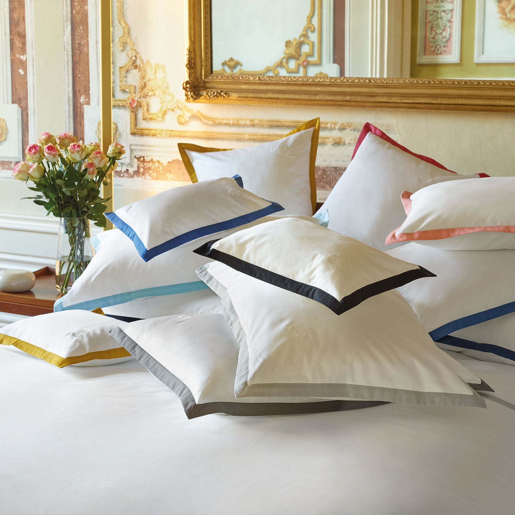 430TC Sateen Pillowcase Set | Amalia Home Prado | Oroatrade.com