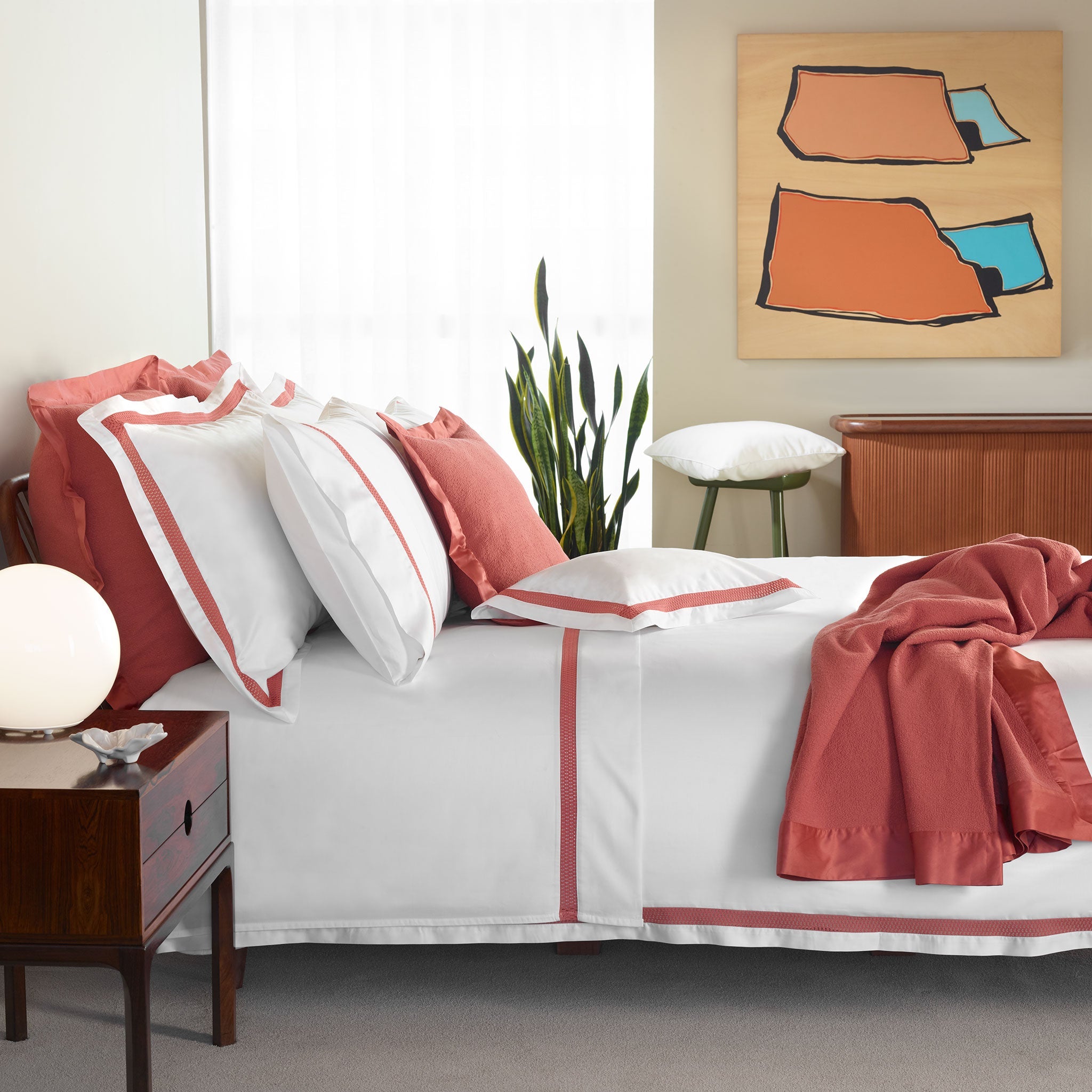 430TC Sateen Laced Duvet Cover | Amalia Home Sónia | Oroatrade.com