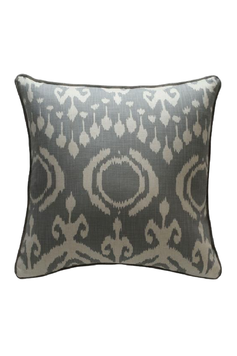 Ikat Cushion with Velvet Piping M | Andrew Martin Volcano | OROATRADE