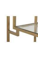 Golden Framed Glass Shelves Display Unit | Andrew Martin Architect