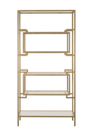 Golden Framed Glass Shelves Display Unit | Andrew Martin Architect