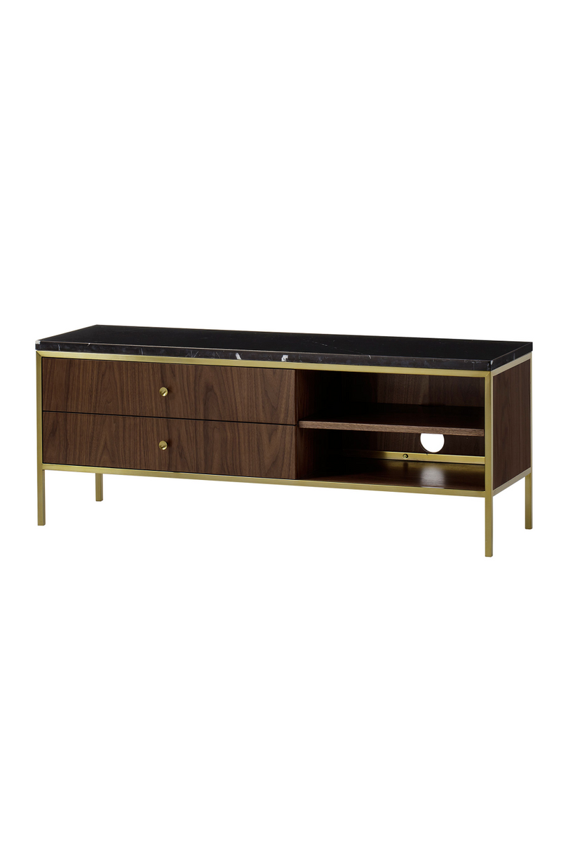 Wooden Media Unit with Marble Top S | Andrew Martin Chester | OROATRADE