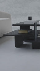 Black Teak Book Rack | Ethnicraft Abstract | Oroatrade.com