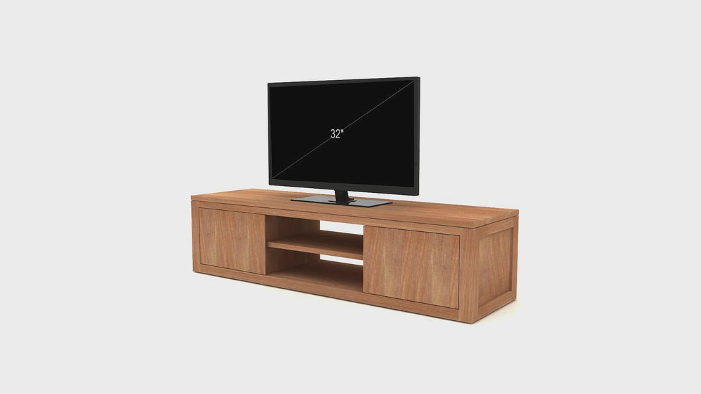 Teak Double Shelf TV Cabinet | Tikamoon Basil | Oroatrade.com